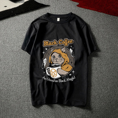 Cat anime T-shirt men