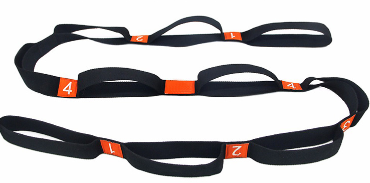 Yoga Stretch Strap Elasticitet Yoga Strap med flera greppöglor