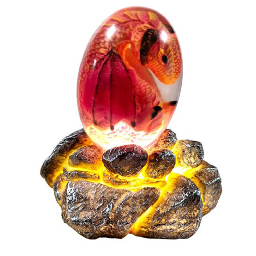 LED Lava Drage ägg Dekor Dinosaur ägg staty Resin Dragon ägg kristall Mineral Gemstone Reiki Hem Inredning