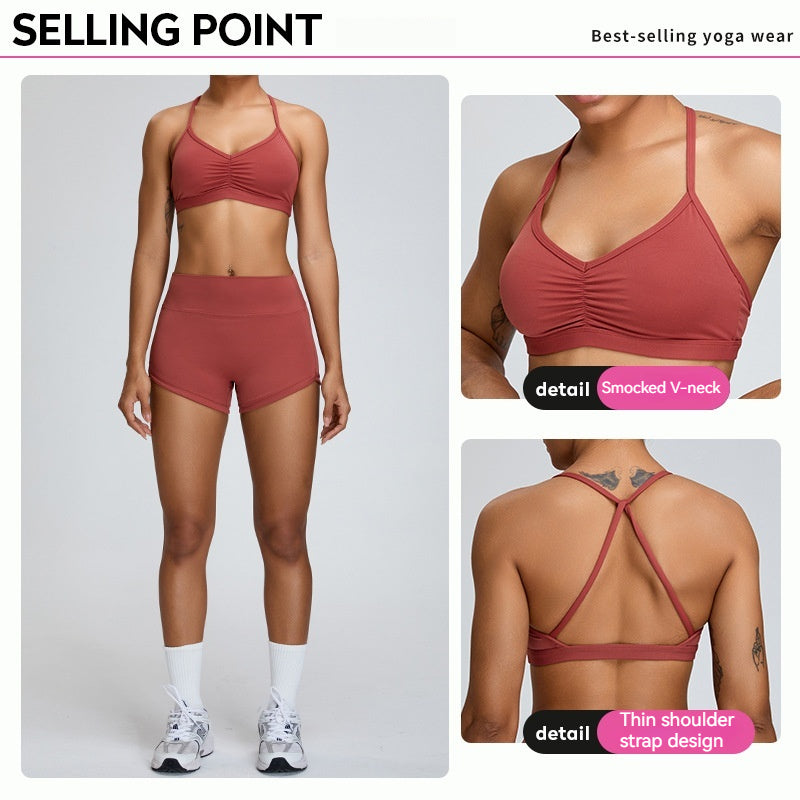 Nude Feel Beauty Back Yoga Bra For Women Push Up Sports Tight-fitting Outerwear Running Workout Vest