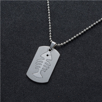 Collier pour hommes en acier inoxydable