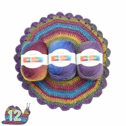 Rainbow ball of yarn