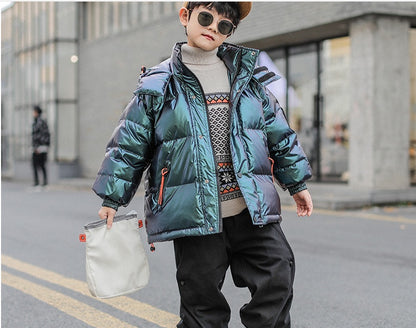 Western Style Big Kids Thick Winter Children's White Duck Down Jacket