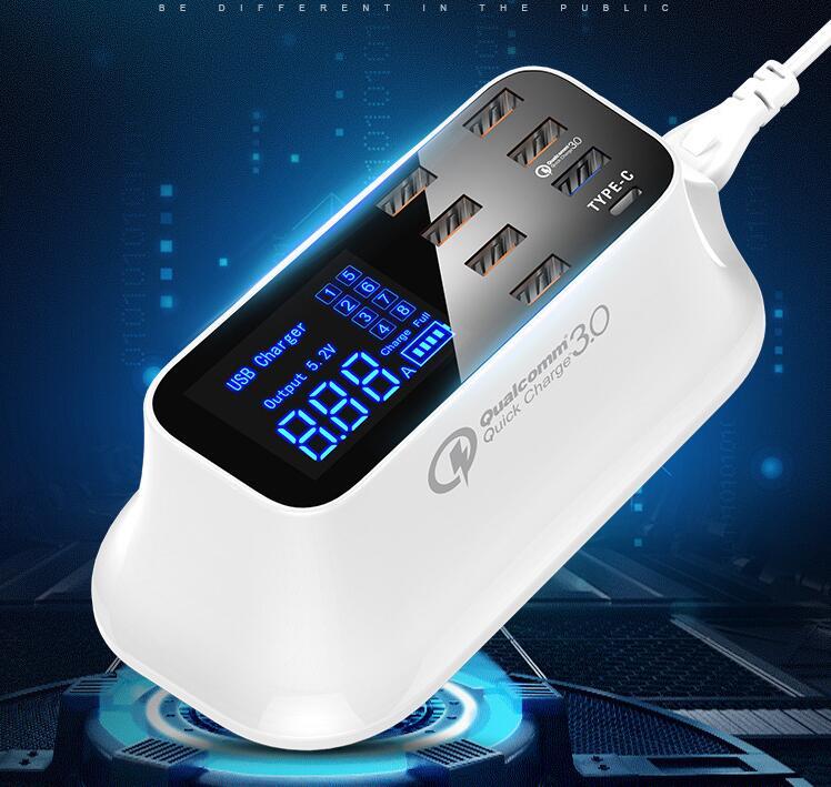 Quick Charge 3.0 Vanlig Smart USB-laddarstation