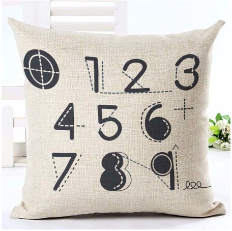 Letter black and white home pillowcase