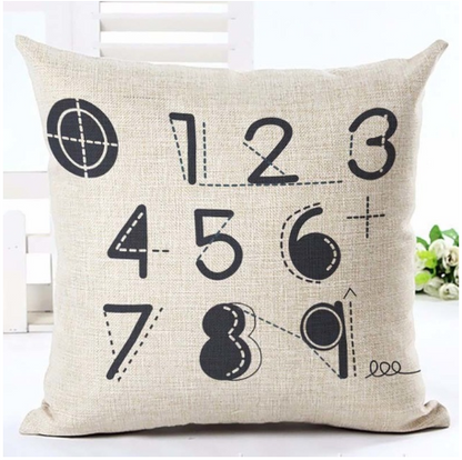 Letter black and white home pillowcase