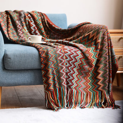 Bohemian Office Nap Knitted Blanket