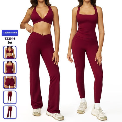 Naked Feel Yoga Set I-Back Slim-Fit Workout Outfit For Women