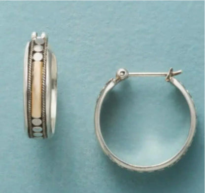 Retro Style Big Circle Earrings Fashion Commuter Simple Ladies Exaggerated