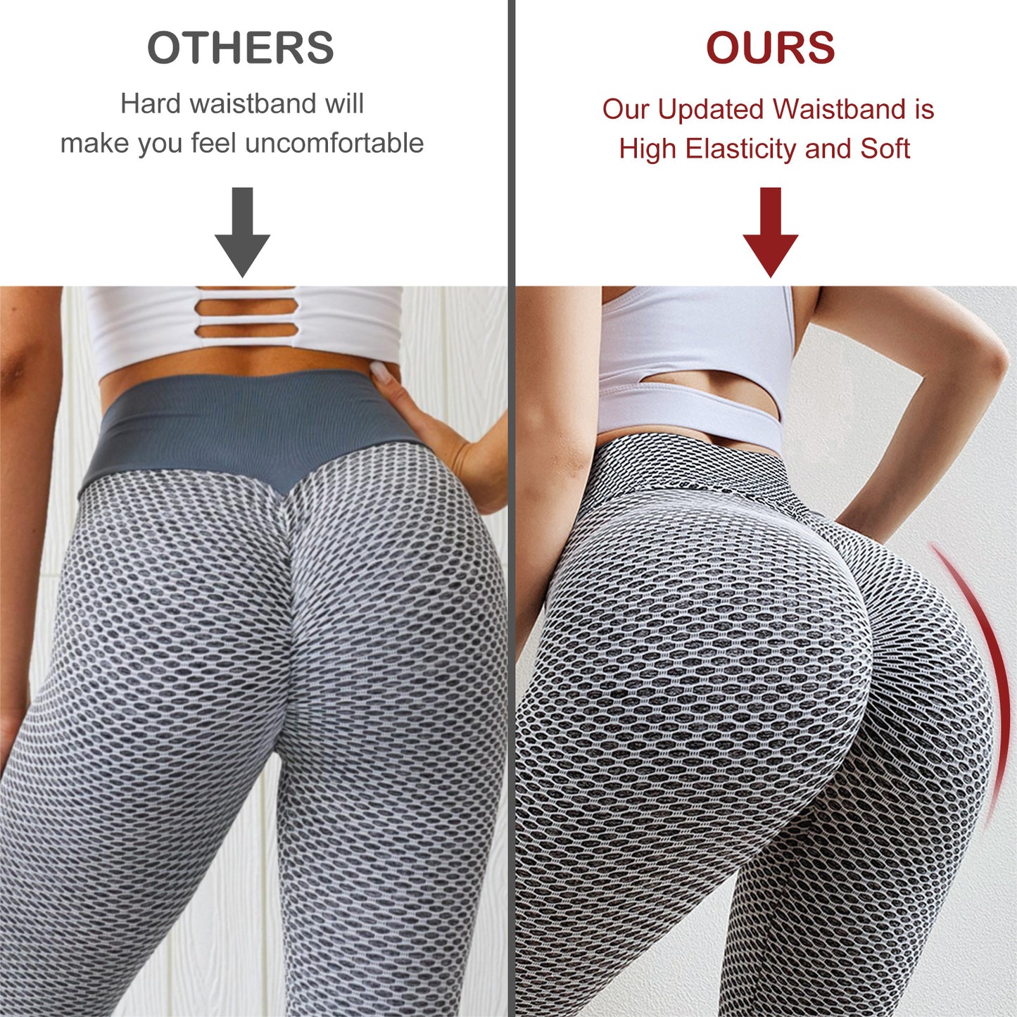 TIK Tok Leggings kvinnor rumpa lyftning collants d'entraînement Plus storlek Sport hög midja yoga byxor Amazon förbjudad