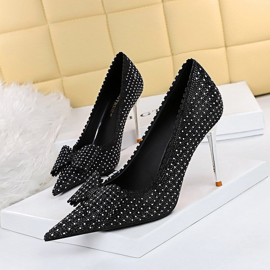 Women's Princess Wedding Shoes - Rhinestone Stiletto Heels