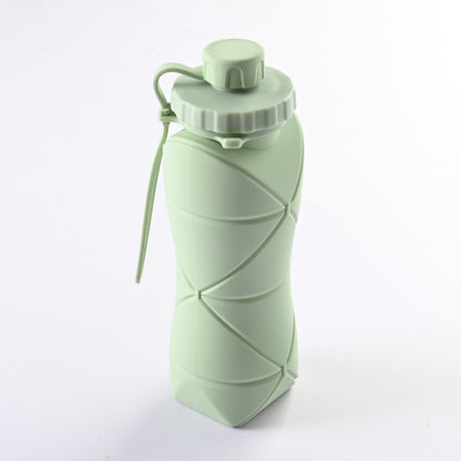 Bouteille d'eau pliante en Silicone de 600ml, bouteille d'eau de sport, voyage en plein air, tasse d'eau Portable, course à pied, équitation, Camping, randonnée, bouilloire