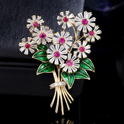 Broche fleur dégoulinante