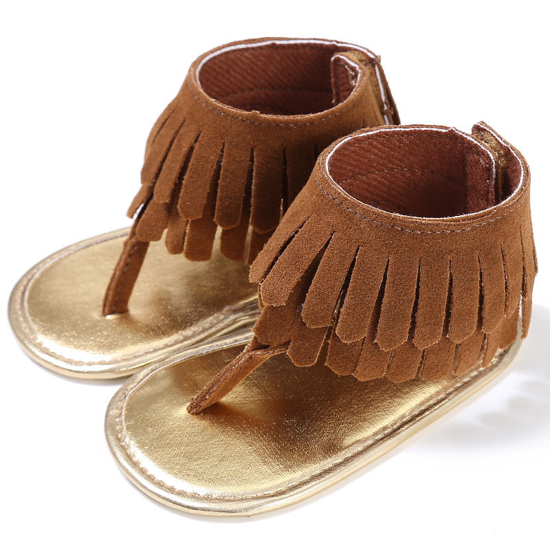 Summer Children's Sandals - Retro Tassel Flannel Baby Sandals
