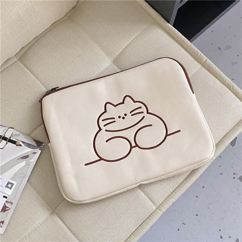 Embroidered Animal Cute Tablet Protective Sleeve Computer Tank Bag