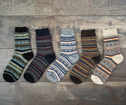 Winter Thick Warm Stripe Wool Socks