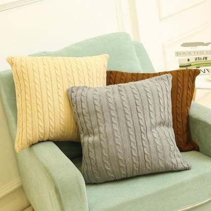 Acrylic Knit Cushion Reversible Office