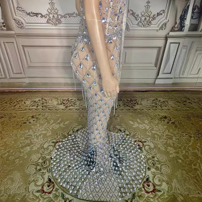 Elegant Fishtail Gown - No Back Design
