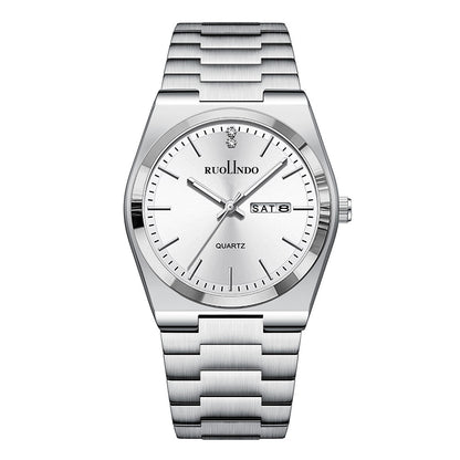 Double Calendar Advanced Stainless Steel Luminous Men's Watch