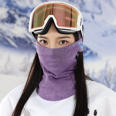 Masque de protection en velours coupe-vent pour tête de ski