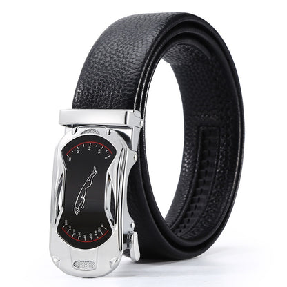 Men's Automatic Leather Buckle Business Belt - Professional Efficiency