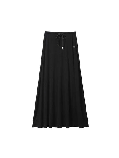 Professional A-Line Long Umbrella Drawstring Leisure Skirt - Women's Design (Customizable Fit, Elegant Trendy)