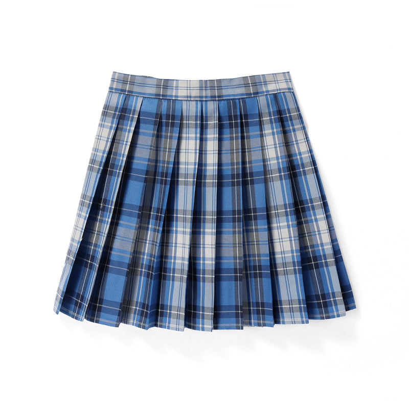 Professional Wear King Half-Length Uniform Pleated Skirt - Polyester Fiber (Multiple Sizes, Fresh Sweet, Cute Style)