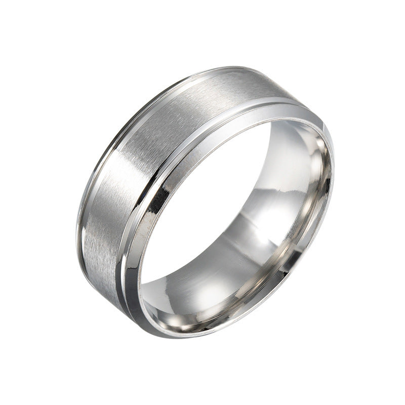 Herrvigselringar Svart silverguld Ren 8MM Ringar