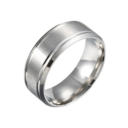 Herrvigselringar Svart silverguld Ren 8MM Ringar
