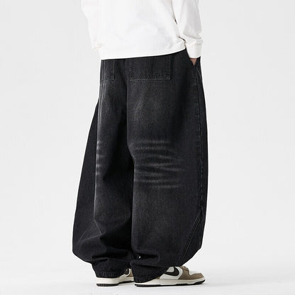 Men's Casual Jeans Plus Size Fashionable Wide Leg Pants