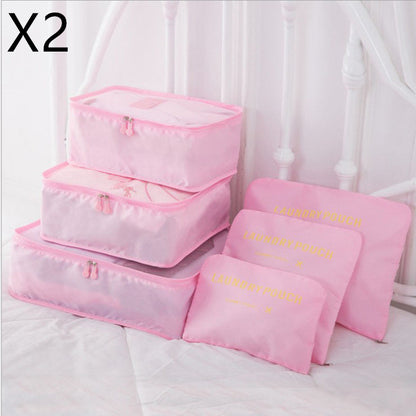 6 PCS Travel Storage Bag Set for Clothes Tidy Organizer