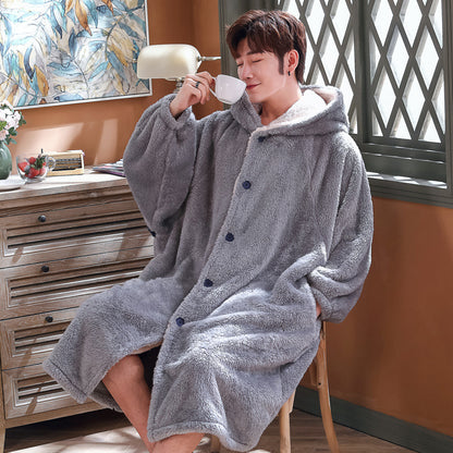 Men's Pajamas Autumn And Winter Coral Fleece Pajamas Set