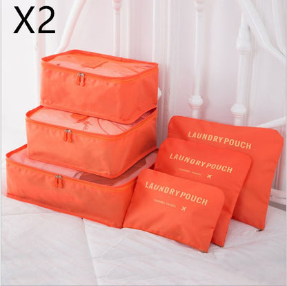 6 PCS Travel Storage Bag Set for Clothes Tidy Organizer