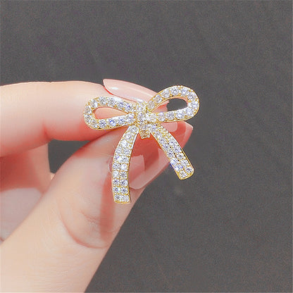 Zircon Brooch Bow Knot Brooch Girl