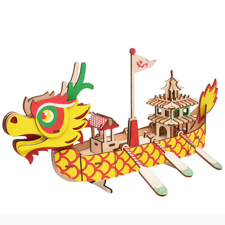 Dragon Boat Festival Series Wooden 3D Puzzles