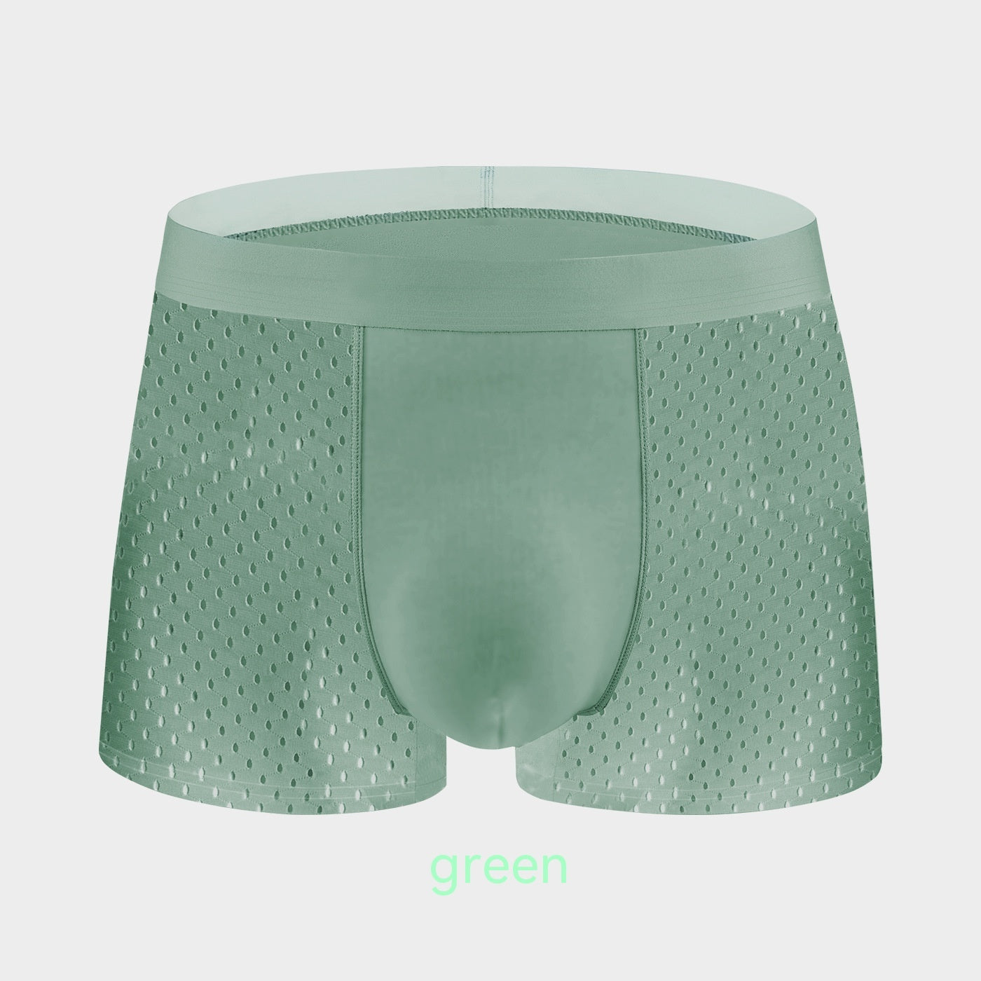 Men's Ice Silk Mesh See Through Breathable Boxer Briefs