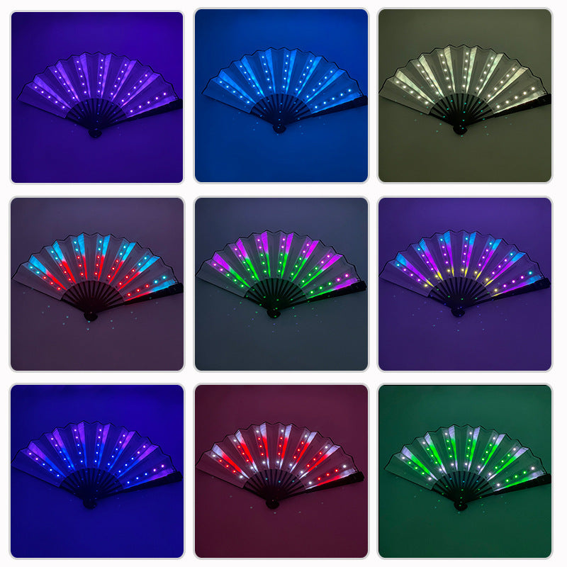 LED Luminous Fan Color Folding Fan