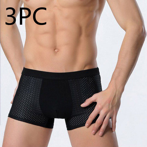 Ice siden herrunderkläder mesh boxer