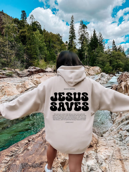 Jesus Saves Hoodie Bible Verses Appear Church Sweater