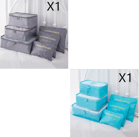 6 PCS Travel Storage Bag Set for Clothes Tidy Organizer