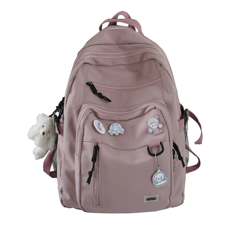 Backpack School Bag Girls Students Schoolbag High Capacity Multi-pocket Design Bags