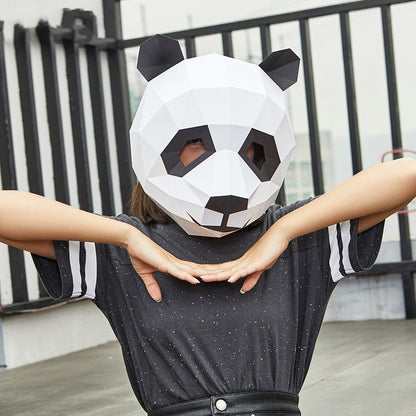 National Treasure Panda 3D Animal Mask DIY Gratis skräddarsy party