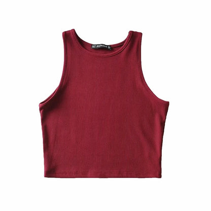 Kvinnors fast färg Fitness Sport Jersey tank Topp