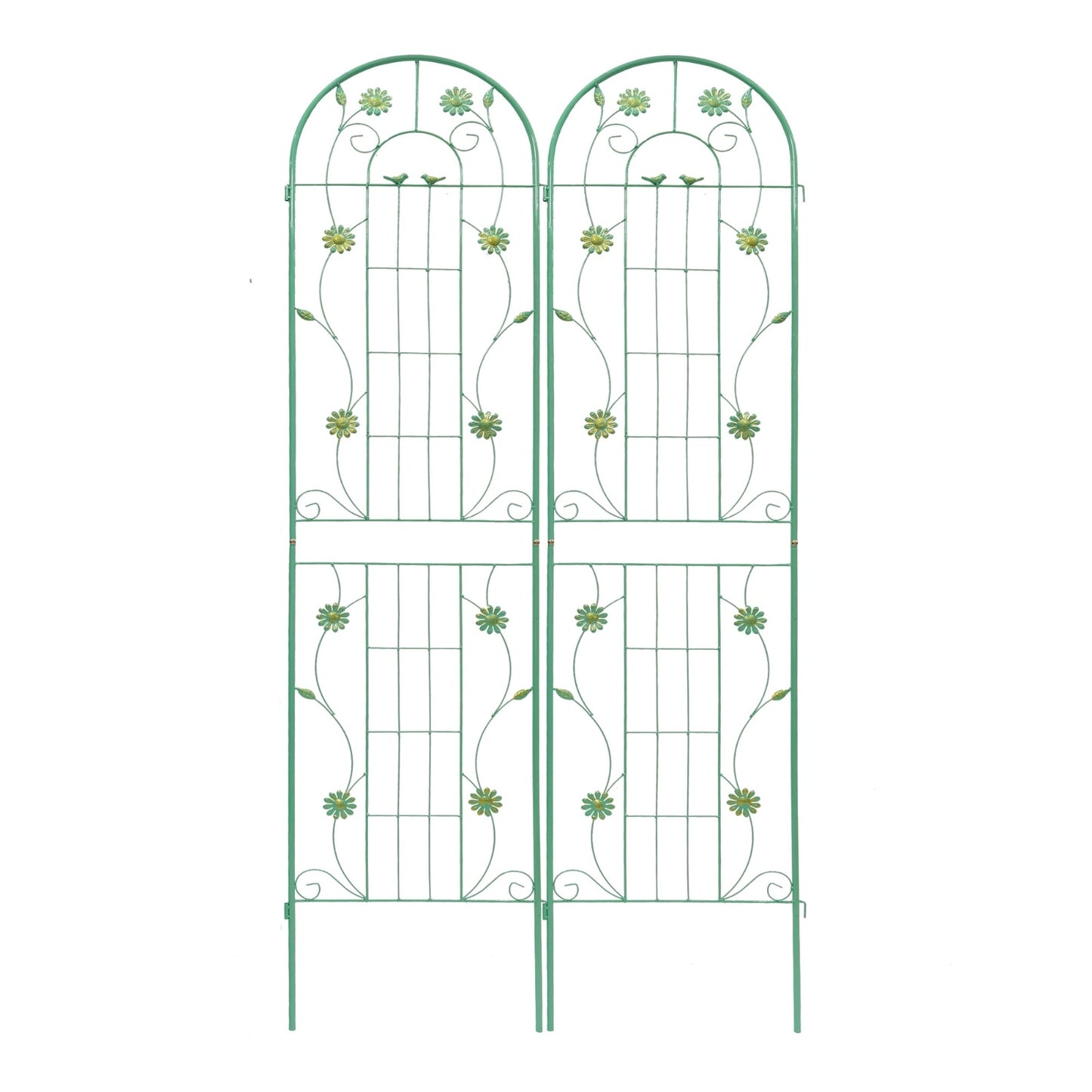2-Pack Metal Garden Trellis 86.7x19.7 Rustproof For Climbing Plants Outdoor