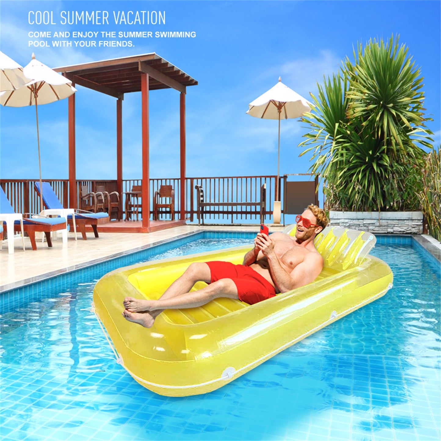 Holiday Poolside Floating Air Cushion