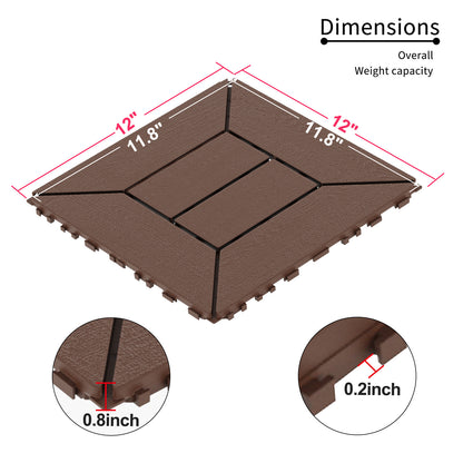 Waterproof, Wear-resistant, DIY Assembly, Garden, Courtyard, Balcony,plastic Flooring