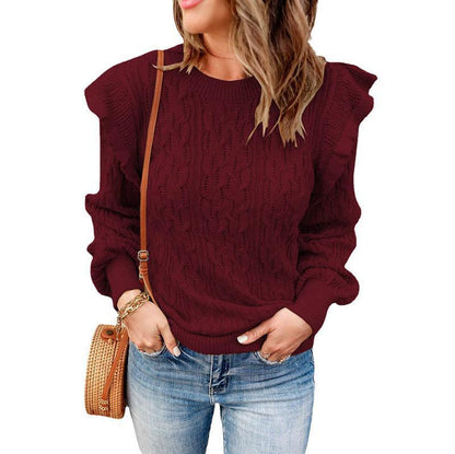 New Style Thickened Solid Color Sweater Women's Loose