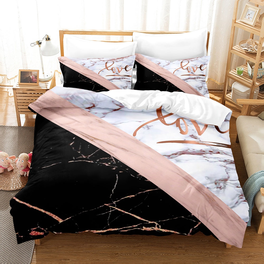 Tre konstmarmor hemtextil linnelakan