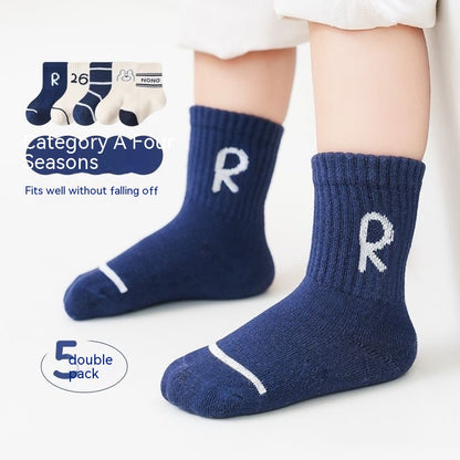 Children's Socks Thin Breathable Mid-calf Baby Boat Socks