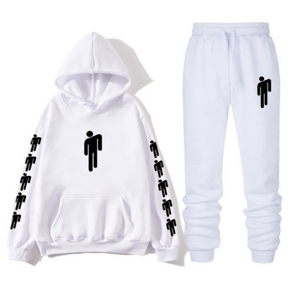 Sweat à capuche imprimé chanteur américain Billie Eilish sweat à capuche hommes et femmes Harajuku hip hop Brilie Eilish ensemble sweat + pantalon